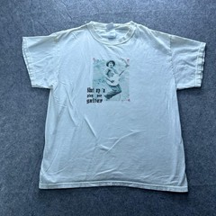 Shut Up ‘N Play Yer Guitar Shirt Men Large White Rhinestone Graphic Tee