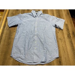 Cambridge Classics Button Down Shirt Mens 17 Blue Easy Care Oxford Excellent