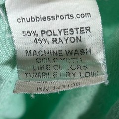 Chubbies The Nutter Men’s Large Button Down Shirt Mint Green Hawaiian AOP