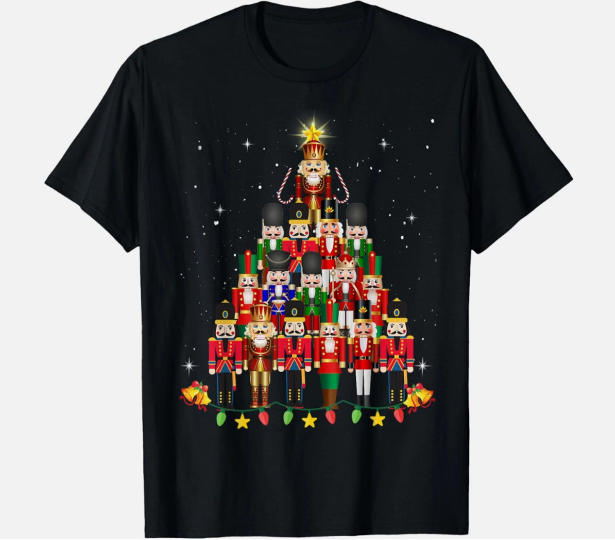 Nutcracker Holiday Tee – Funny Christmas Tree Shirt
