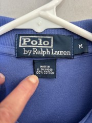 Polo Ralph Lauren Polo Shirt Purple Mens Medium 100% Cotton