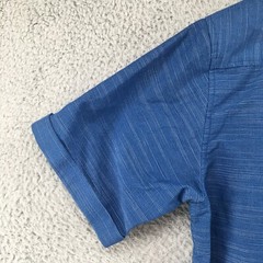 Apparel Collection Mcdo Button Up Short Sleeve Shirt Mens M Blue Cotton blend