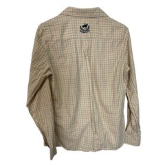 Barbour Size 8 Yellow Check Button Down Shirt Tattersall Heritage Equestrian