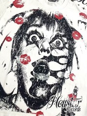 Hell Studios star Character print with red lips Tee Mens Short sleeved T-shirt