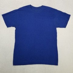 Gildan Blue Basic Crew Neck Short Sleeve T-Shirt Unisex Medium Classic Casual