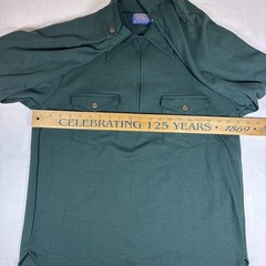 Pendleton 1/4 Zip Wool Shirt Button Pockets Mens Sz Large USA Green