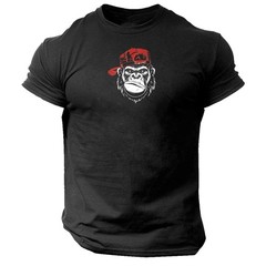Cool Gorilla T Shirt Gym Clothing Bodybuilding Training Workout Exercise MMA Top