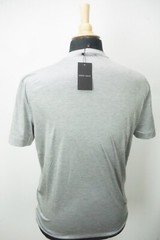 Giorgio Armani Solid Light Gray Cotton Blend Short Sleeve Shirt 48 EU 38 US