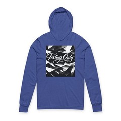 Testing Only graphics Hoodie | Black abstract script design
