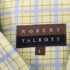Robert Talbott Long Sleeve Button Down Shirt Window Pane Plaid Men’s Size Large