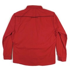 Marc Ecko Cut & Sew Deadly Threads Snap Shirt Mens XL LS Red Flap Pockets