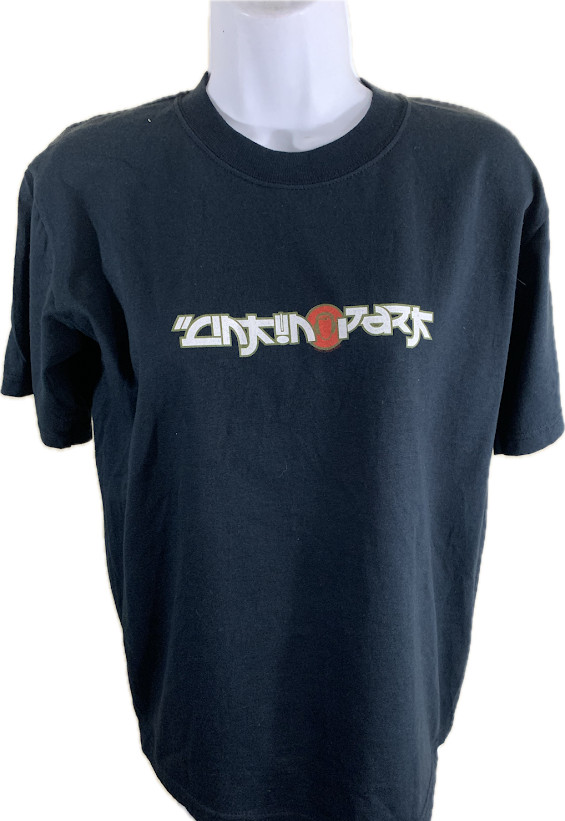 VTG Linkin Park Shirt Girls Size L Baby Tee Hybrid Theory Black Nu Metal Y2K