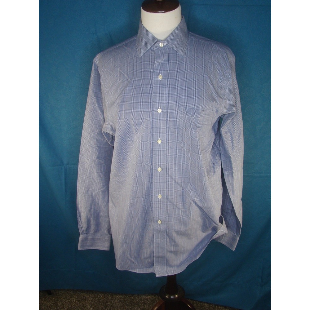 Men’s Brooks Brothers Regent Button Down 15 ½ – 35 Blue w/White stripes