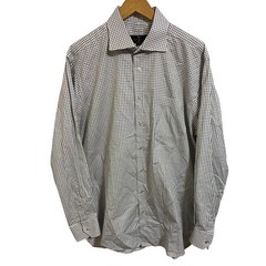 Robert Talbott Classic Estate Men’s Dress Cotton Shirt Long Sleeve Plaid Large