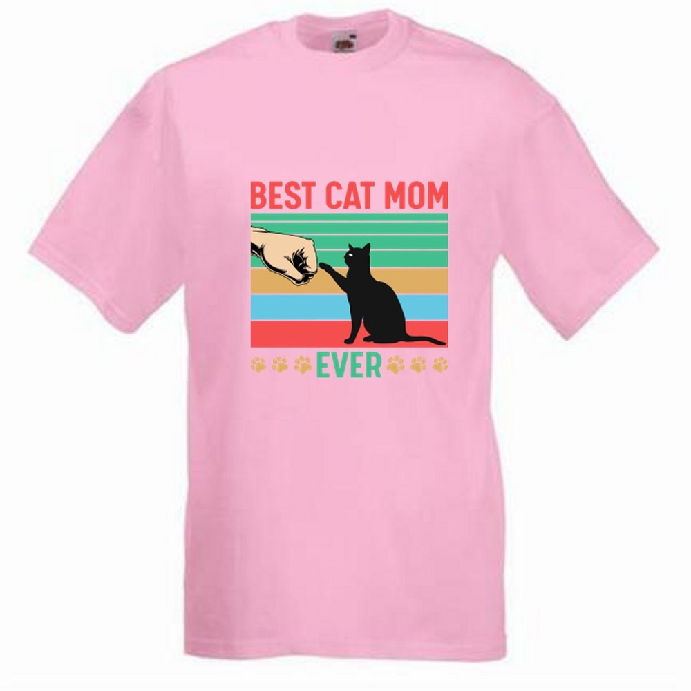 Rare Best Cat Mom Ever Pink Colour S to 5XL Tee Shirt