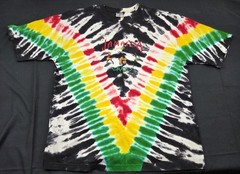 Jamaica Me Crazy Tie Dye T Shirt Mens 2XL Multicolor Short Sleeve 90s Vintage