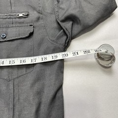 Sovereign Code Button Up Shirt Men Size Large Dark Gray Modern Zip Pocket
