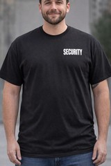 Security Printed left Chest & Full Back T-Shirt