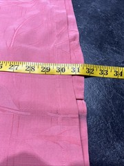 Caribbean Textured Leaf Pattern Coral Pink Short Sleeve Button Shirt Mens Sz XL