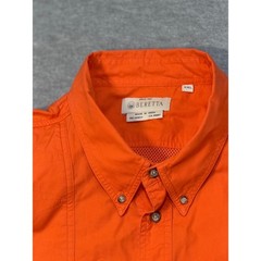 Beretta Mens Blaze Orange Long Sleeve Shooting Shirt XXL Vented Hunting Cotton