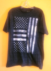 American Flag Black & White T Shirt Apt 9 Large New Old Stock Free Shipping