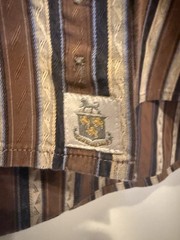 Robert Talbott Gallery Men’s Large Brown Striped Long Sleeve Button Shirt