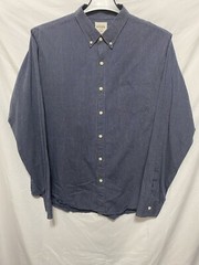 Fossil 54 Button Down Shirt Mens Size XL Blue Long Sleeve Cotton Business Casual