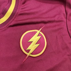 BoxLunch DC Comics The Flash Maroon Jersey Mesh T-Shirt Mens Medium Embroidered