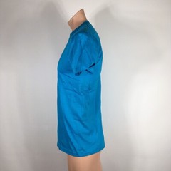 VTG 90s Royal First Class Solid OCEAN BLUE T-Shirt M USA MADE BLANK EUC