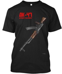 AK 47 Automatic Kalashnikov Tee T-Shirt Made in the USA Size S to 5XL