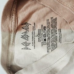 DEF LEPPARD Shirt Mens PINK L Casual CLASSIC ROCK Music Concert 80s
