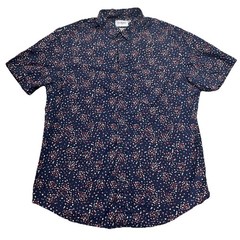 Goodfellow Mens Multicolor Short Sleeve Full Buttoned Up Polo Shirt Size XL