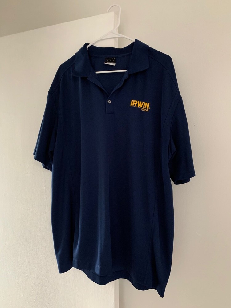 Men’s Irwin Tools Speedbor Drill Bits WeldTec Polo Shirt by Nike Golf XL Fre Shp