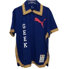 PUMA Fashion Geek All Star Game Snap Button Varsity Jersey Shirt Men Size XL New