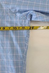 David Donahue Hidden Button-Down Shirt Blue Teal Glen Plaid Check Men’s L
