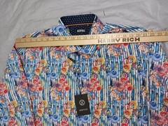 Bespoke Moda NWT Men’s Button Down Long Sleeve Abstract Floral Print 3XL