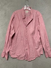 J Crew Mens Secret Wash Shirting Pink Size XL Shirt Button up Long Sleeve