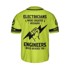 Personalized Electrical Worker Baseball Jersey Shirts, Electrician Shirts Gift F