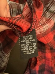 ELixir – Plaid Red Shirt Double Pocket, Button Front, Size Medium NWT
