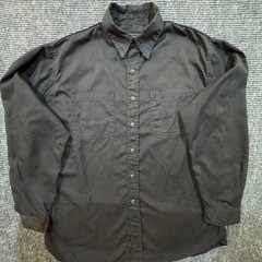 Jesse James Industrial Workwear Button Up Shirt Large Black Underarm Gussets