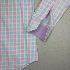 BUGATCHI Shaped Fit Flip Cuff Long Sleeved Plaid Button Up Shirt Men’s Large