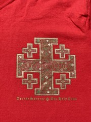 Jerusalem Crusaders Cross Red Medium Cotton Made in Bethlehem Shirt Jewish