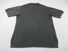 Vintage Izod Lacoste Polo Shirt Men’s Size Large Gray Check Short Sleeve