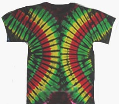UNIQUE Size SMALL RASTA DOUBLE RAINBOW Hand-dyed TIE DYE T-SHIRT LAST1 FREE SHIP