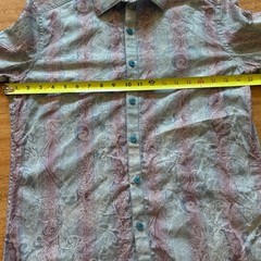 Robert Graham Mens Blue Purple Paisley Stripe Cotton Button Down Shirt Small