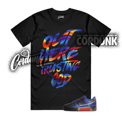 Air Force 1 Low Retro Heat Map Black Racer Blue T Shirt Match TG