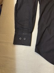 Omega Italy Men’s Slim Fit Classic Button Up Long Sleeve Black Dress Shirt