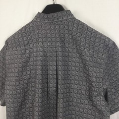 Gap Mens Shirt XL Black Geo Linen Blend Boho Outdoor Classic Preppy Utility