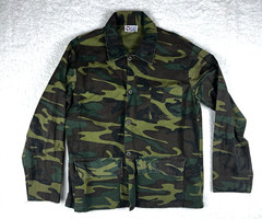 Vintage 90s Sports Afield Mens L USA Woodland Camo Button Up Shirt Shacket