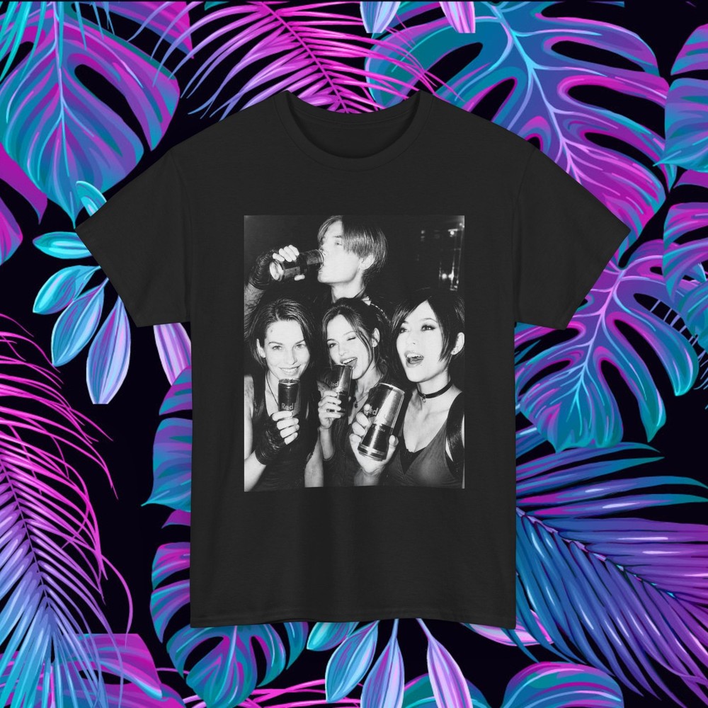 Resident Evil Y2K Party Shirt Jill Valentine Ada Wong Leon Claire Black nd white